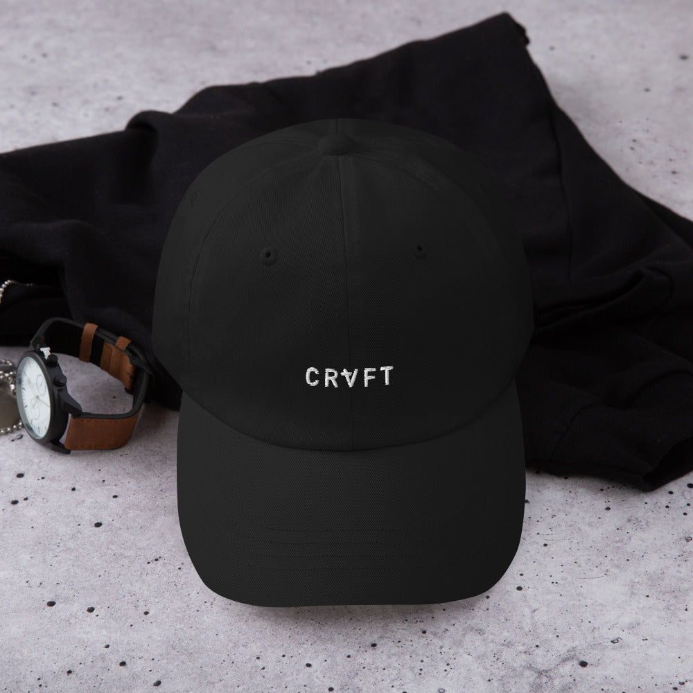 CRVFT | Minimalist Front Logo Dad Hat (Black)