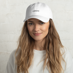 CRVFT | Minimalist Front Logo Dad Hat (White)