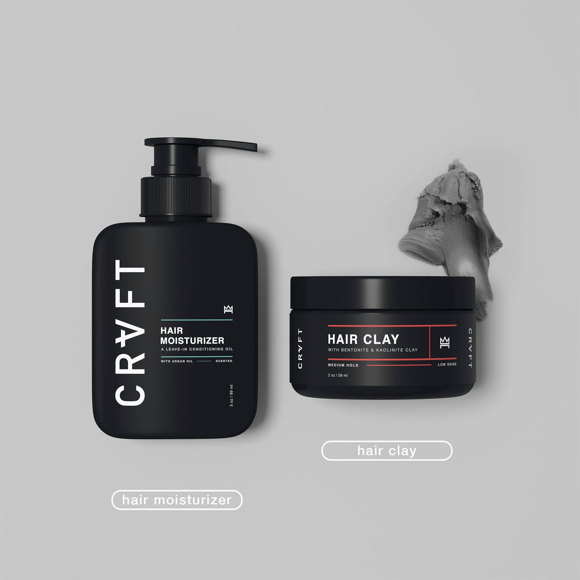 CRVFT | Hair Clay + Hair Moisturizer Bundle